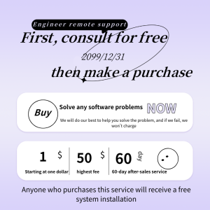 Online engineers remotely resolve any issues that arise during the installation and use of various software